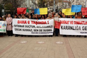 Keşanlılar, ‘çocuk istismarı’na karşı yürüdü