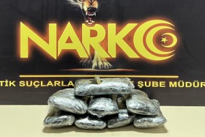 Kapıkule'de, otomobil koltuklarının altından 2,8 kilo skunk çıktı