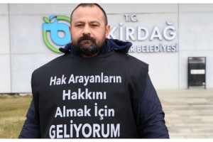 Tekirdağ'da işine son verilen belediye çalışanı Ankara’ya yürüyor