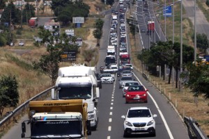 İstanbul-Tekirdağ kara yolunda bayram yoğunluğu
