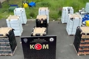 Tekirdağ'da sahte içki üretimi yapılan çiftliğe baskın; 6 gözaltı