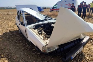 Tekirdağ'da otomobil takla attı: 1 ölü, 2 yaralı