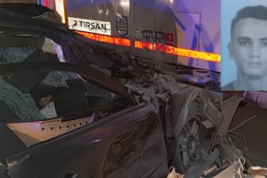 TIR'a çarpan genç otomobil sürücüsü öldü