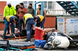 Malkara'da motosiklet ile kamyonet çarpıştı: 1 yaralı