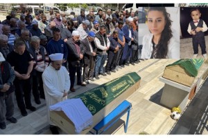 Aile katliamında anne ve oğluna acı veda