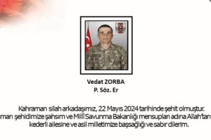 MSB: Pençe- Kilit bölgesinde 1 asker şehit oldu