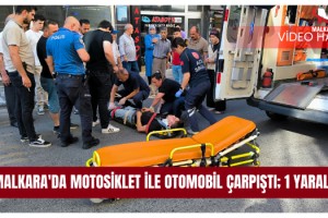 Malkara'da Motosiklet ile Otomobil Çarpıştı; 1 Yaralı