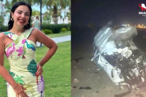 Domuza çarpan otomobil takla attı: Eczacı Begüm öldü, 3 yakını yaralı