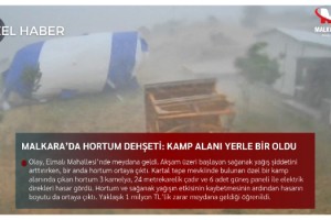 Malkara’da hortum dehşeti: Kamp alanı yerle bir oldu