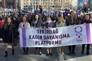 Tekirdağ'da 'Kadınlar birlikte güçlü' yürüyüşü