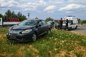 Malkara'da iki araç çarpıştı; 1 yaralı