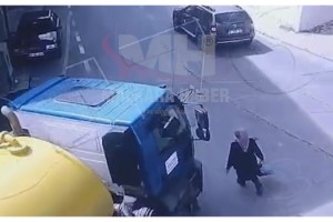 Malkara’da vidanjörün kadını ezdiği anlar kamerada