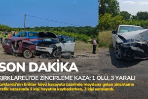 Kırklareli’de Zincirleme Kaza: 1 Ölü, 3 Yaralı