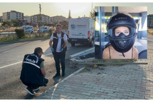 Yön levhası direğine çarpan motosikletin sürücüsü 14 yaşındaki Azra hayatını kaybetti
