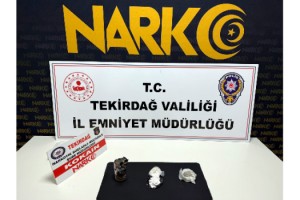 Tekirdağ’da 1 milyon 150 bin lira değerinde 650 gram uyuşturucu yakalandı