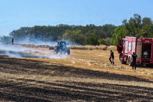 Malkara'da 50 dönüm biçilmiş buğday tarlası yandı