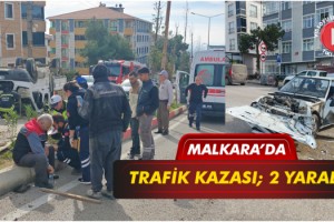 Malkara’da İki Araç Çarpıştı: 2 Yaralı