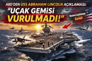 ABD: USS Abraham Lincoln uçak gemisi vurulmadı