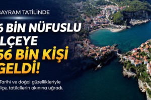 Bayram tatilinde 6 bin nüfuslu ilçeye 56 bin kişi geldi