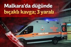 Düğünde bıçaklı kavga; 3 yaralı