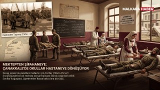 Çanakkale Savaşları sırasında yaralıların tedavisi için birçok okul hastaneye çevrilmiş