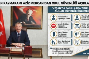 Keşan Kaymakamı Mercan, okullarda alınan güvenlik tedbirleri hakkında bilgilendirdi