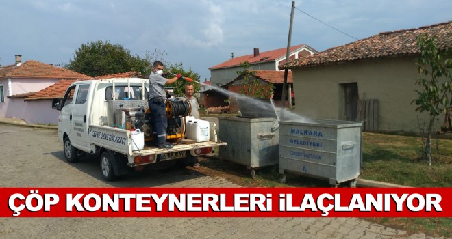 Çöp Konteynerleri İlaçlama Çalışmaları Devam Ediyor