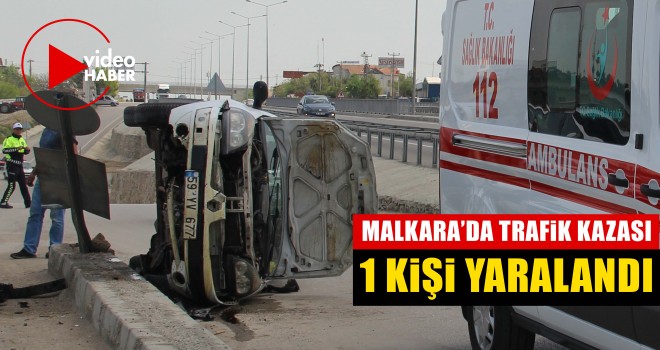 Refüje Çarpan Araç Takla Attı: 1 Yaralı | Video Haber