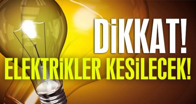 Dikkat! Malkara'da Elektrikler Kesilecek!