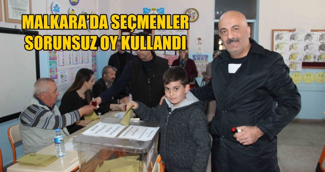 Malkara’da Seçmenler Sorunsuz Oy Kullandı