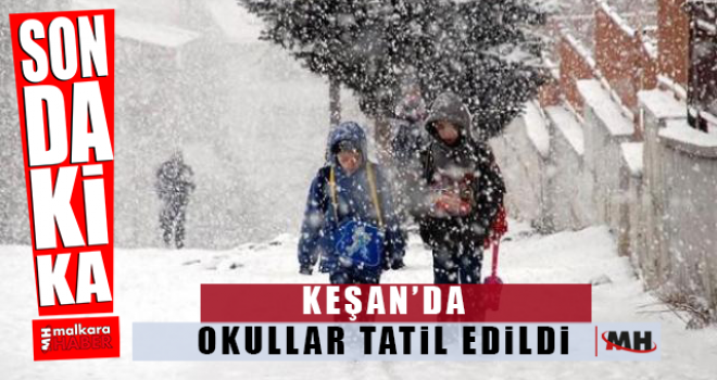 Son dakika... Keşan'da yarın okullar tatil edildi.