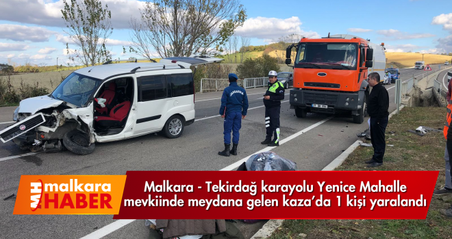 Kamyona Arkadan Çarptı; 1 Yaralı