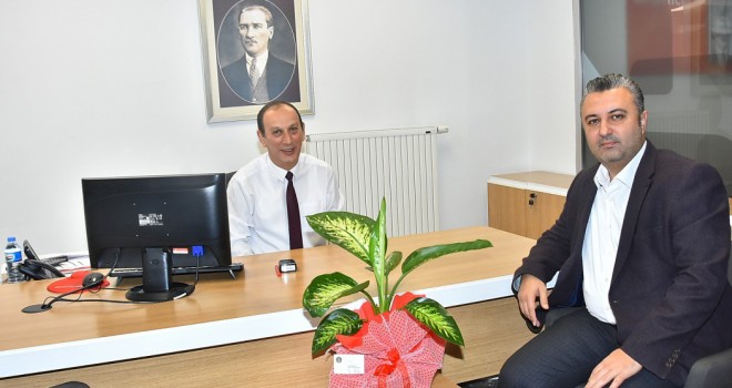 Başkan Ulaş Yurdakul’dan, Ziraat Bankası Müdürü Hakan Çelikkalkan'a Ziyaret