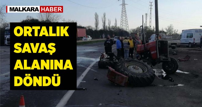 TIR ile Traktör Çarpıştı; 1 Yaralı