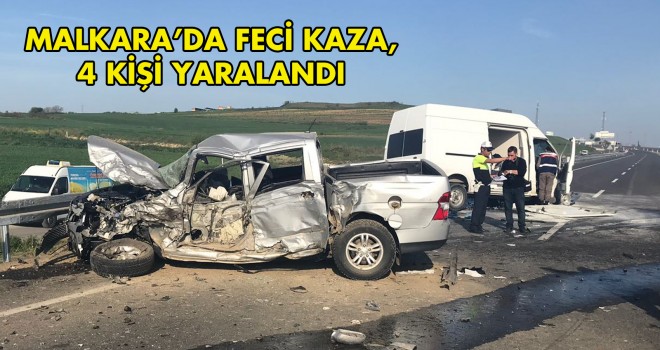 MALKARA’DA KAZA: 4 YARALI