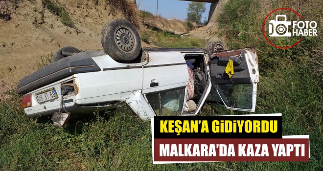 Otomobil dereye uçtu; 1 Yaralı