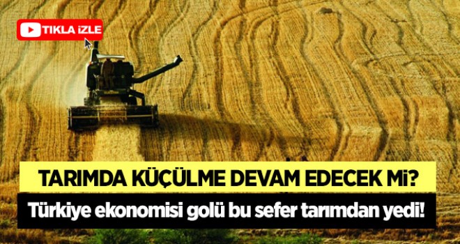 Türkiye ekonomisi golü bu sefer tarımdan yedi!