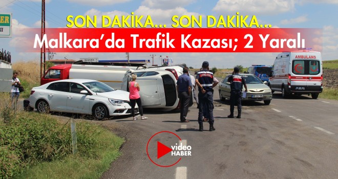 Malkara'da Zincirleme Trafik Kazası; 2 Yaralı