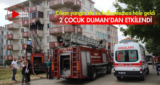 Çıkan Yangında Ev Kullanılamaz Hale Geldi