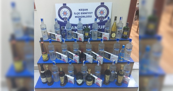 Kaçak İçki ve Sigara Ele Geçirildi