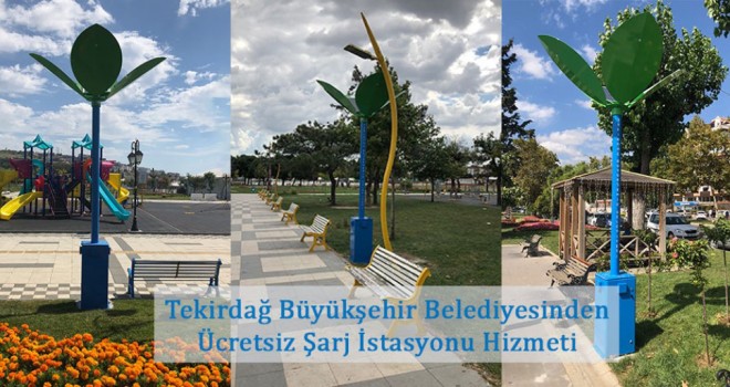 Büyükşehir'den Ücretsiz Güneş Enerjili Çevre Dostu Şarj İstasyonları