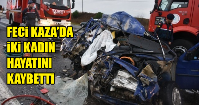 Tekirdağ'da Feci Kaza; 2 Ölü 3 Yaralı