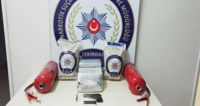 YANGIN TÜPÜNDEN EROİN ÇIKTI