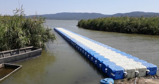 Gala Gölüne Yüzer İskele Konuldu