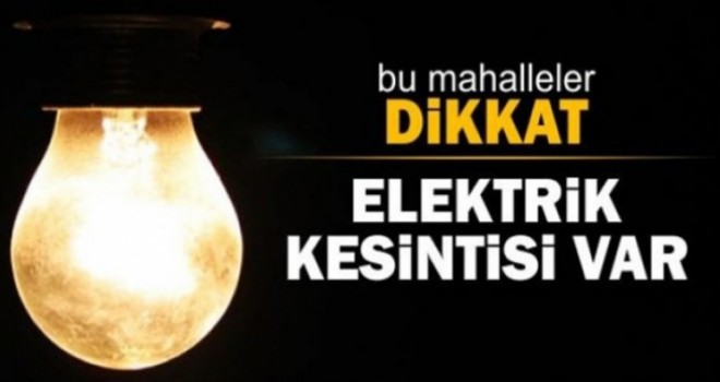 Dikkat Malkara'da Elektrikler Kesilecek