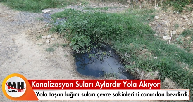 Kanalizasyon Suları Aylardır Yola Akıyor
