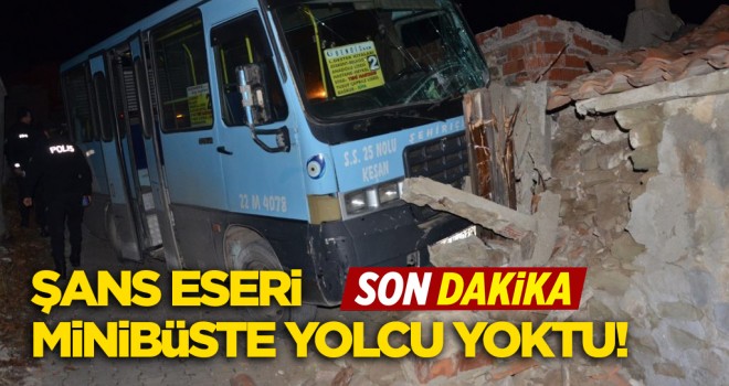 Freni Boşalan Minibüs Eve Daldı; 1 Yaralı