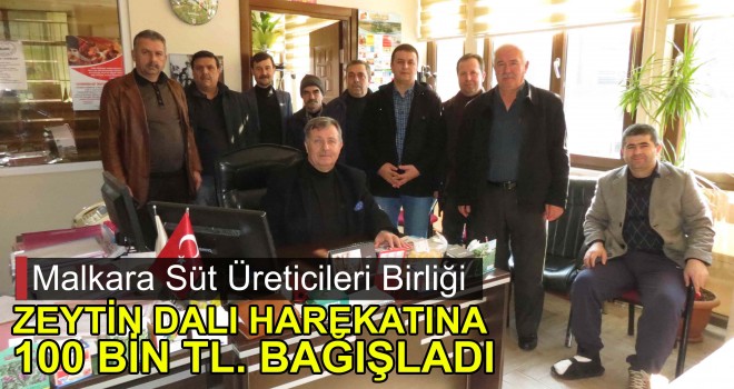 Süt Üreticileri Birliğinden “Zeytin Dalına Destek”