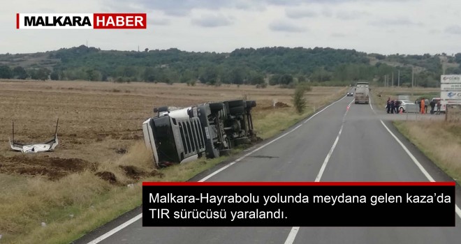 Kömür Yüklü TIR Devrildi; 1 Yaralı