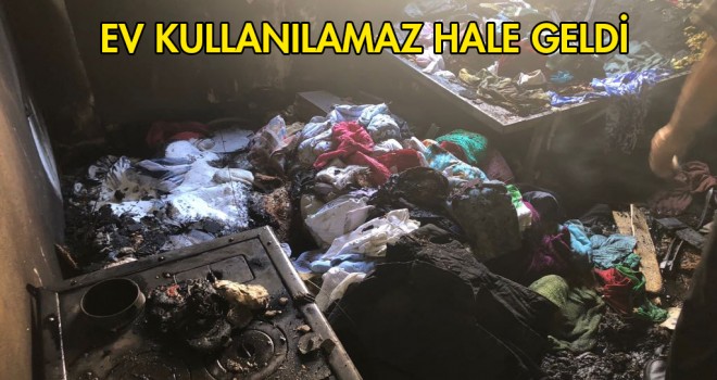Sağlamtaş Mahallesinde Ev Yangını